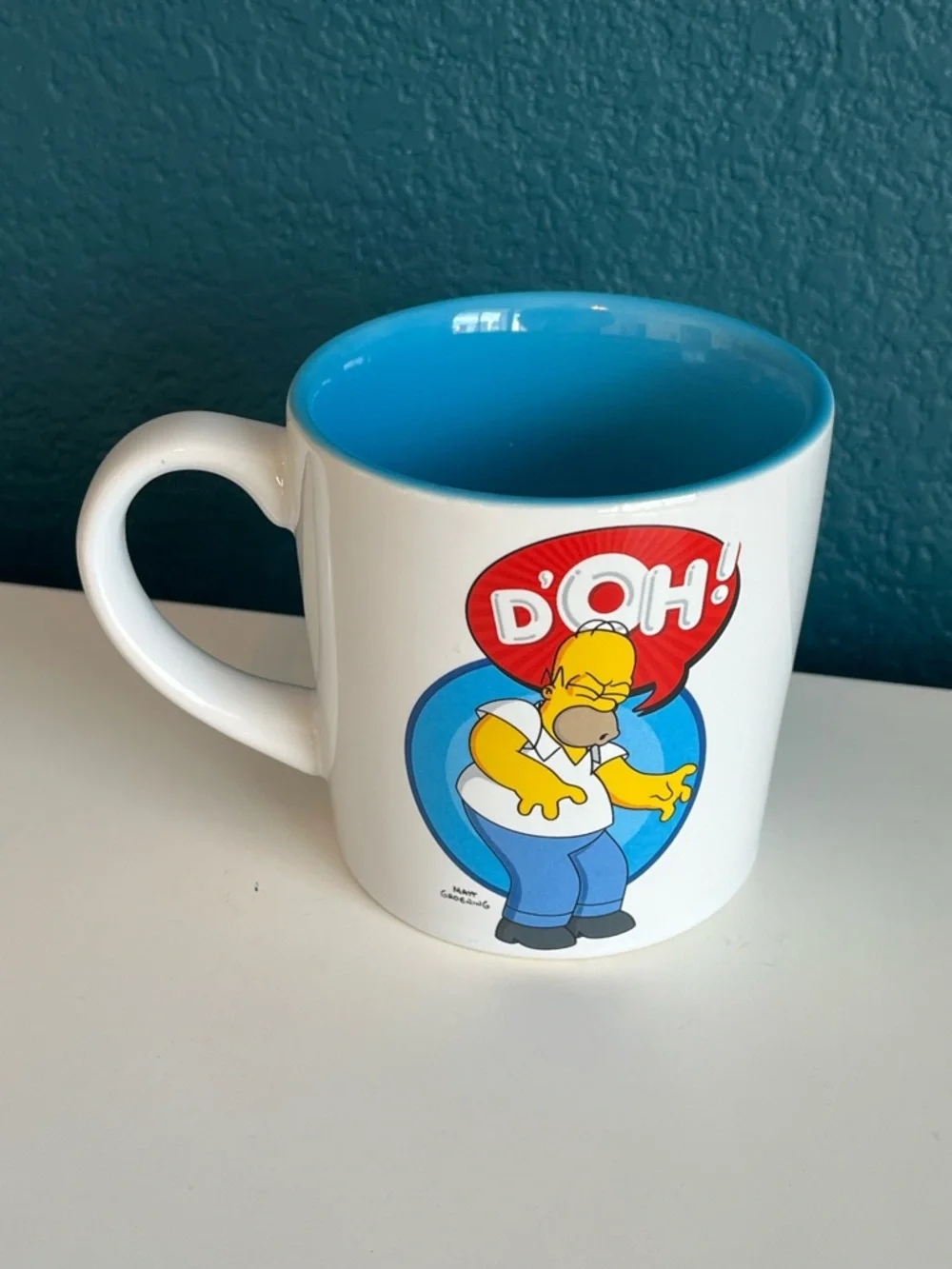 The Simpsons Homer Simpson Doh! Coffee Mug Blue Cup